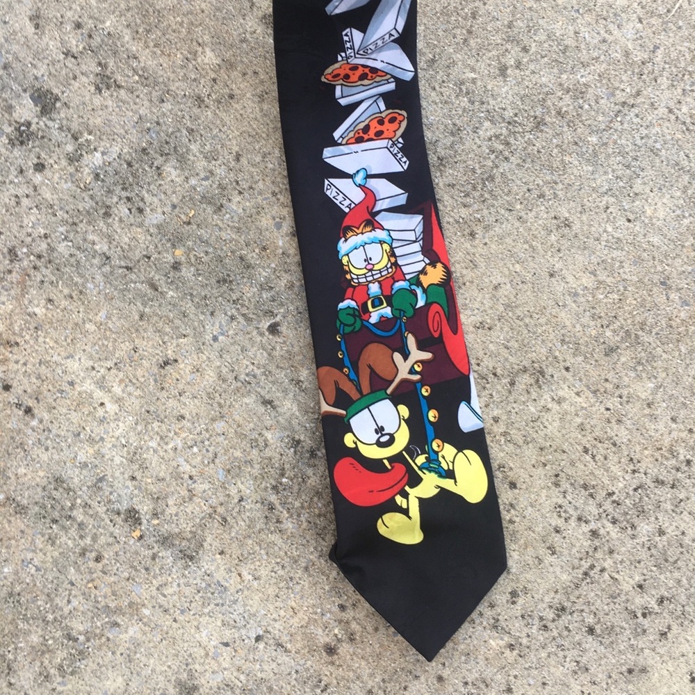 Vintage Garfield Christmas Holiday Men Women’s Tie